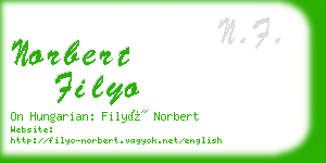 norbert filyo business card